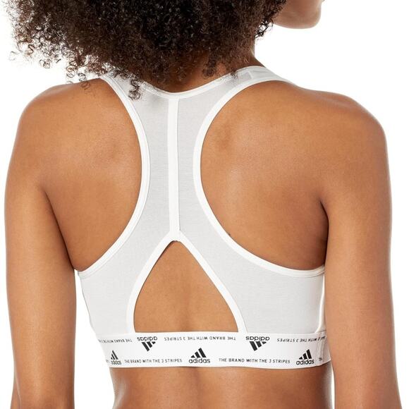 adidas Women's XXS D Cup  Powerreact Training Medium Support Bra 2XSD NEW - Picture 2 of 16